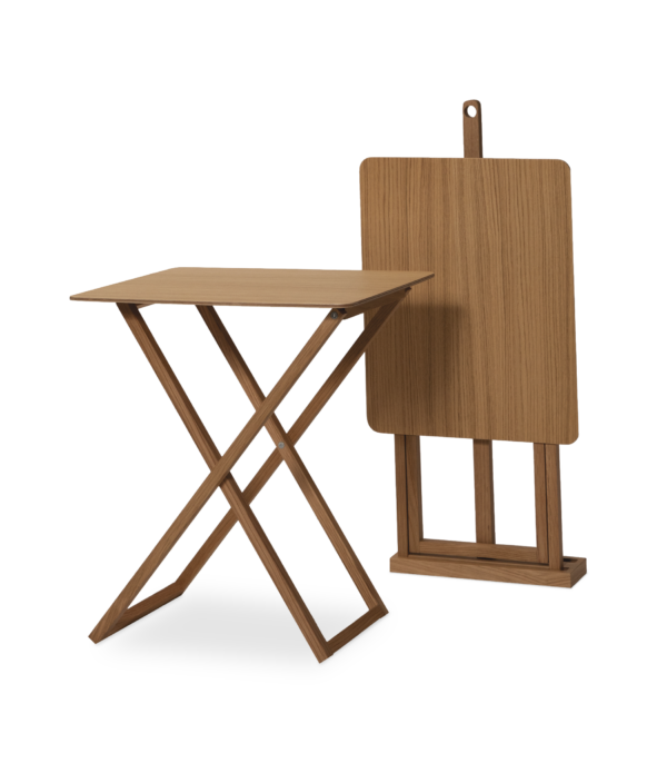 Set de 2 mesas plegables Fold de roble natural 40 x 10 x 85 cm (plegada) -  Pilma - Muebles de diseño y decoración de interiores