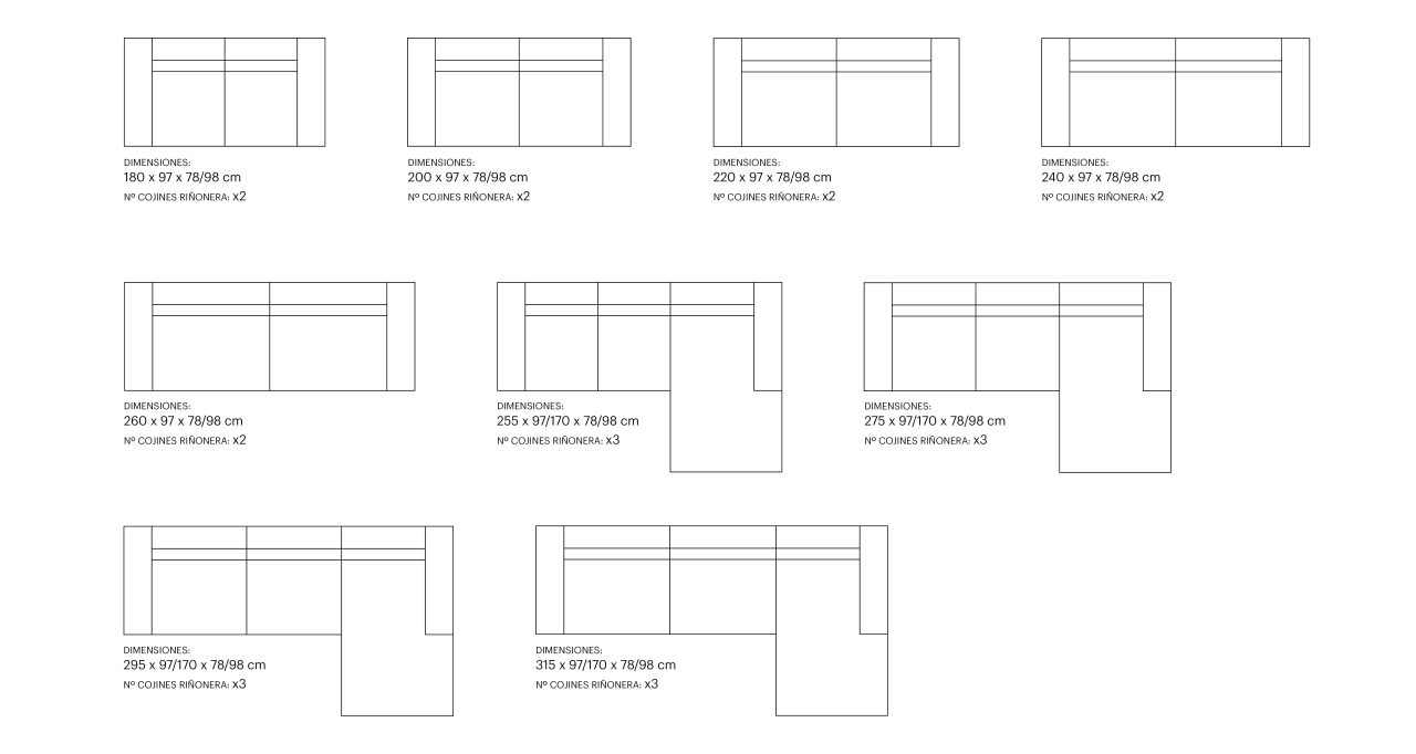 Sofa Standards.pdf Sofá a medida Berlin - Pilma I Muebles y lámparas de diseño