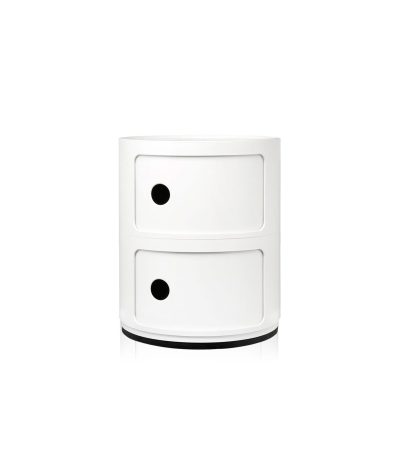 Componibili auxiliary cabinet Kartell 2 doors glossy ABS - White