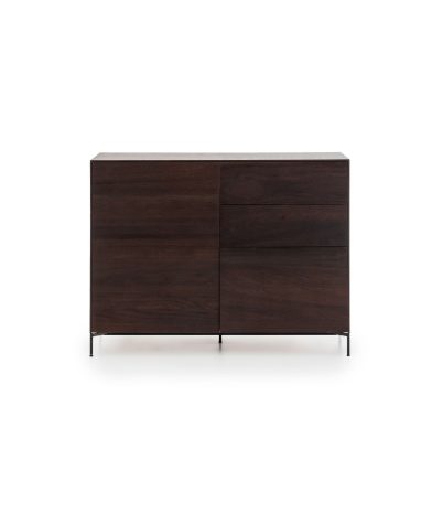 New Viok oak sideboard, 112 x 45 x 85 cm - Smoked oak