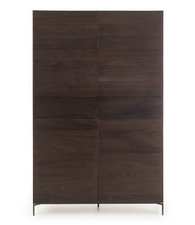 New Viok oak high sideboard, 112 x 45 x 177 cm - Smoked oak