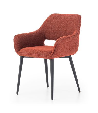 Hole chair with armrests upholstered sand or terracotta - Terracotta