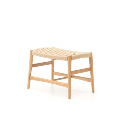 Banc Lauta de roure massís i loom natural - 65