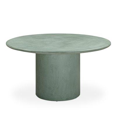 Taula rodona de microciment Brisa Ø140 x 76 cm - Verd