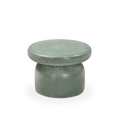 Taula auxiliar de microciment Guava Ø50 x 36 cm - Verd