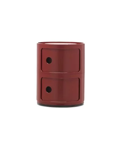 Componibili auxiliary cabinet Kartell 2 doors glossy ABS - Bordeaux