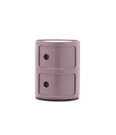 Componibili auxiliary cabinet Kartell 2 doors glossy ABS - Mauve