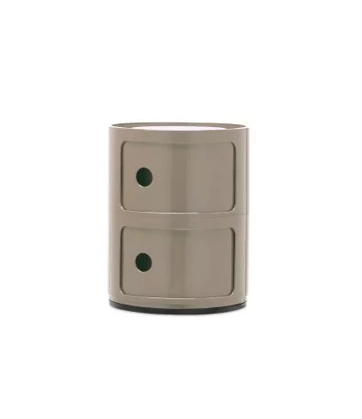 Componibili auxiliary cabinet Kartell 2 doors glossy ABS - Tortola