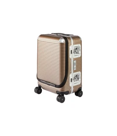 Bank Light suitcase with pocket by FPM - Matt almond