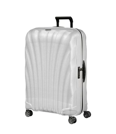 C-Lite 75 suitcase by Samsonite Off White o Midnight Blue
