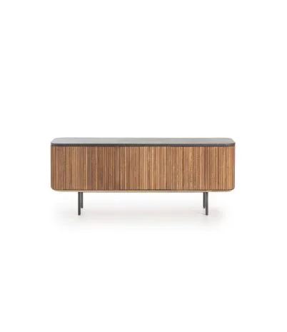 Moble TV Kirei de teca reciclada i microciment 150 x 40 x 60 cm